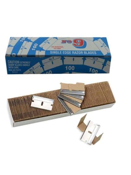 100 Single Edge #9 Industrial Razor Blades