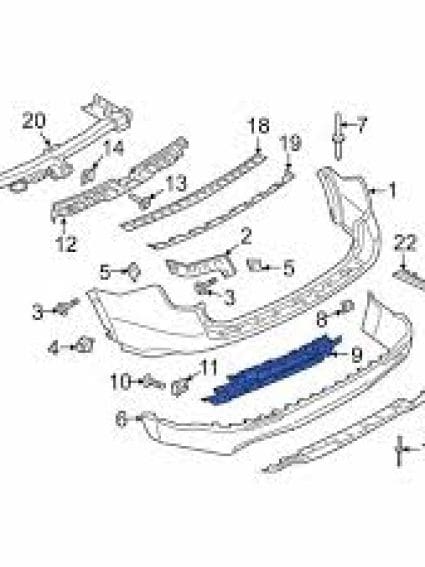 FO1170162C Rear Bumper Cover Impact Absorber