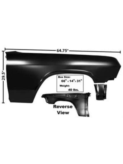 GLA1704D Fender Panel Passenger Side
