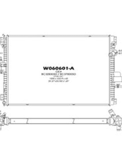 RAD13339 6.7L Turbo Diesel Radiator Auxiliary