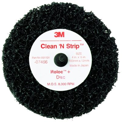 3M Scotch-Brite Roloc Clean and Strip Disc, 07466, XCS, 4 in x 1/2 in (10.16 cm x 1.27 cm)