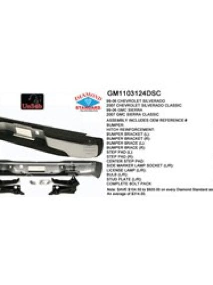 GM1103124DSC Rear Bumper Assembly