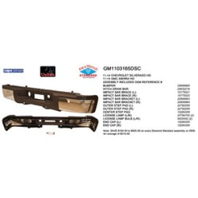 GM1103165DSC Rear Bumper Assembly