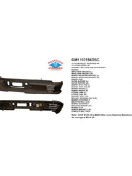 GM1103184DSC Rear Bumper Assembly