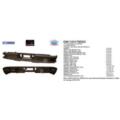 GM1103179DSC Rear Bumper Assembly