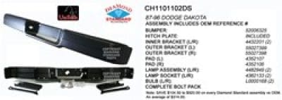 CH1101102DS Rear Bumper Step Assembly