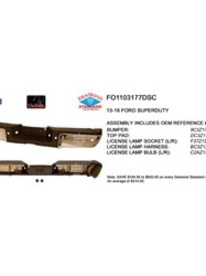 FO1103177DSC Rear Bumper Assembly