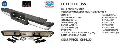 FO1101143DSC Rear Bumper Step Assembly