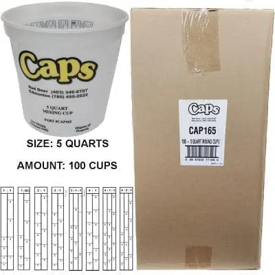 Paint Mixing Cup 5 Quart 4.73L Box of 100