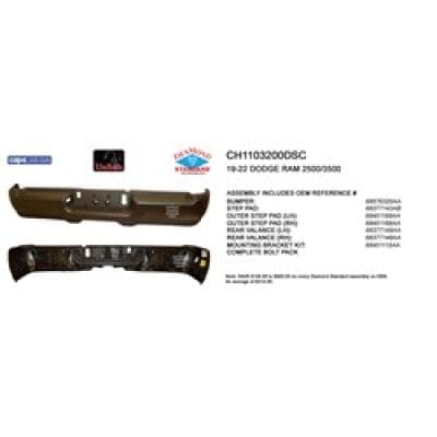 CH1103200DSC Rear Bumper Assembly