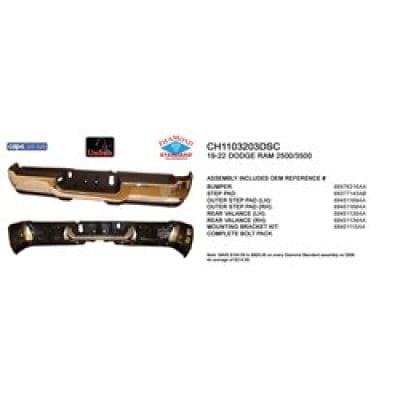 CH1103203DSC Rear Bumper Assembly