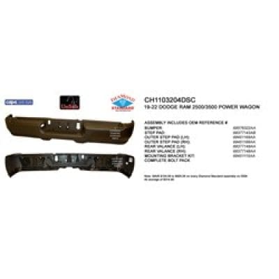 CH1103204DSC Rear Bumper Assembly