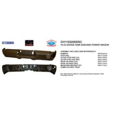 CH1103205DSC Rear Bumper Assembly