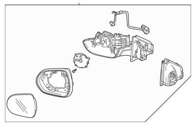 GM1321670 Mirror Power Passenger Side Heated