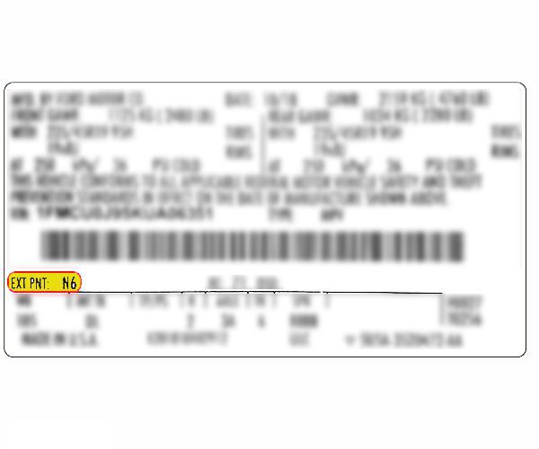 central-alberta-paint-supply-ford-paint-code-label