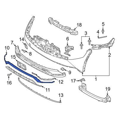 HY1044128C Front Lower Bumper Cover Molding