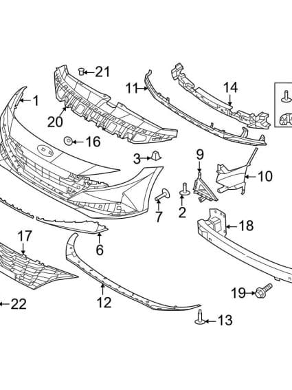 HY1068137 Front Bumper License Plate Bracket