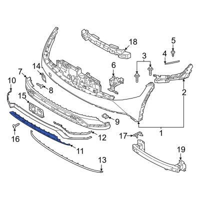 HY1095119C Front Bumper Lower Valance Panel