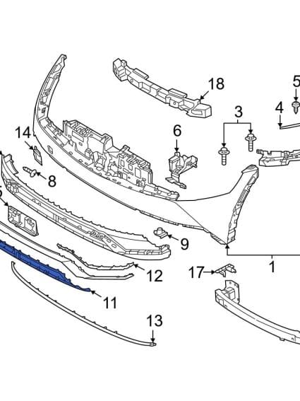 HY1095119C Front Bumper Lower Valance Panel