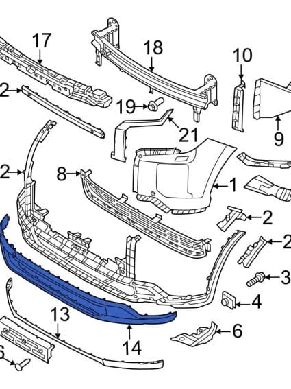 HY1095121C Front Bumper Lower Valance Panel