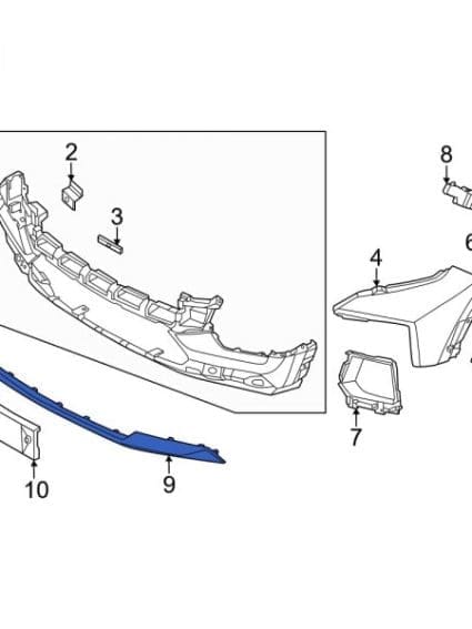 HY1095122 Front Bumper Lower Skid Plate