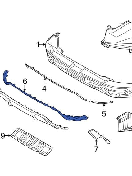 HY1144120C Rear Center Bumper Cover Molding