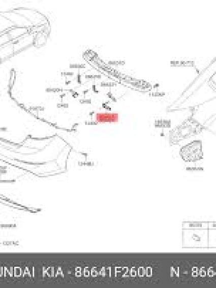 HY1166139C Driver Side Rear Bumper Bracket