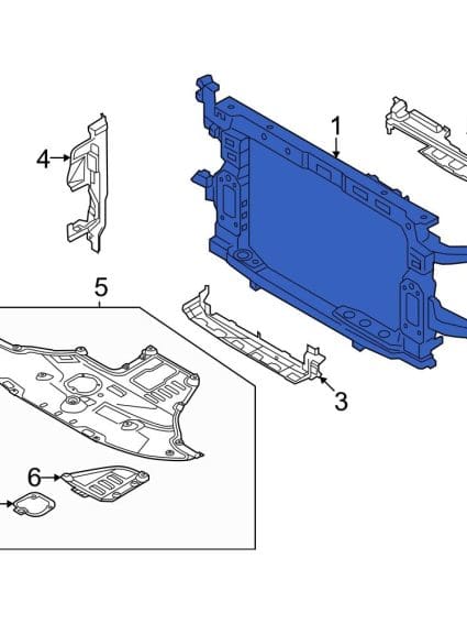 HY1225229 Radaitor Support Assembly