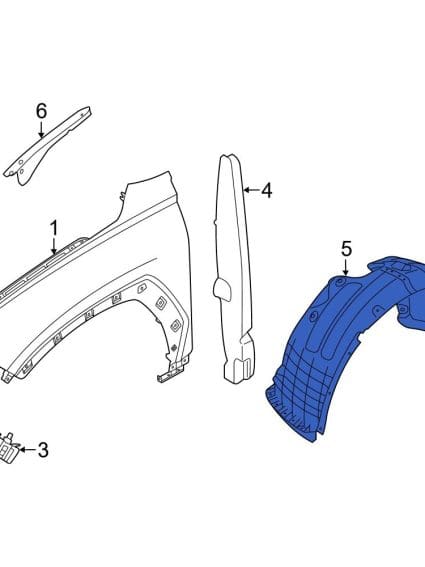HY1249192C Passenger Side Fender Liner