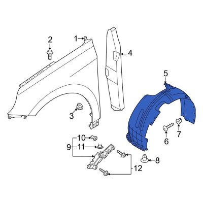 HY1249194C Passenger Side Fender Liner