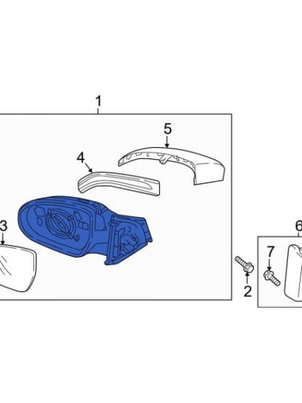 HY1321288 Passenger Side Power Mirror