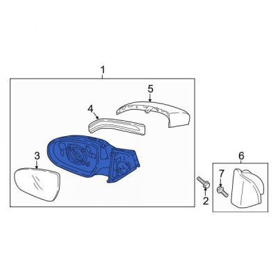 HY1320288 Driver Side Power Mirror