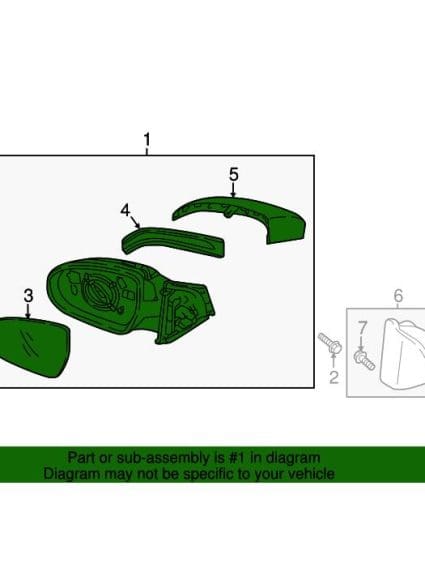 HY1320292 Driver Side Power Mirror