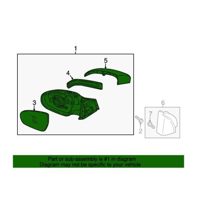 HY1321292 Passenger Side Power Mirror