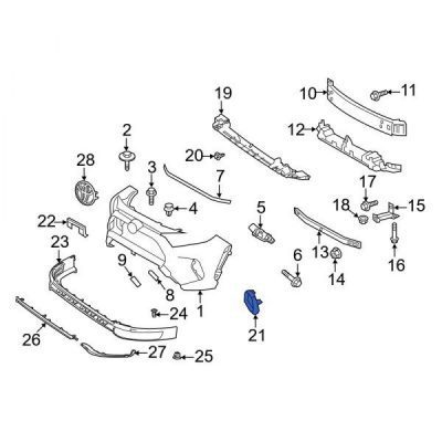 TO1039266 Passenger Side Fog Light Cover