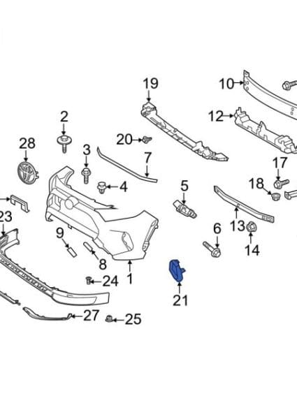 TO1039266 Passenger Side Fog Light Cover