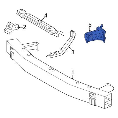 TO1066204C Front Driver Side Bumper Impact Bar Bracket