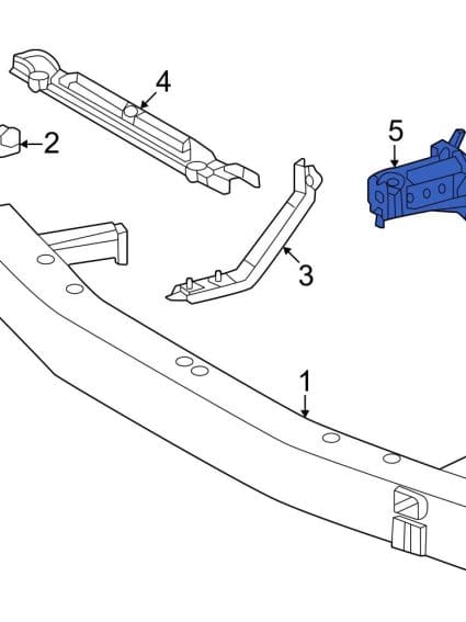 TO1067204C Front Passenger Side Bumper Impact Bar Bracket