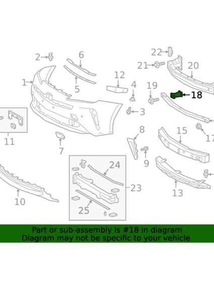 TO1067205C Front Passenger Side Bumper Impact Bar Bracket