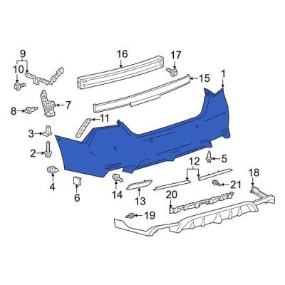 TO1100369C Rear Bumper Cover