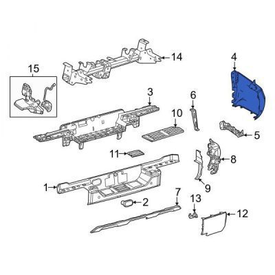 TO1105145 Driver Side Rear Bumper Extension