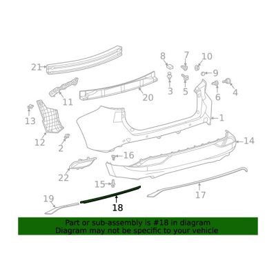 TO1144112 Rear Bumper Cover Molding