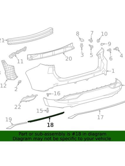 TO1144112 Rear Bumper Cover Molding