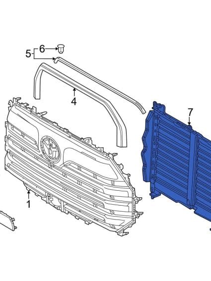 TO1206107C Grille Radiator Shutter Assembly