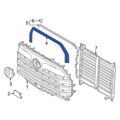 TO1210121C Front Upper Grille Molding