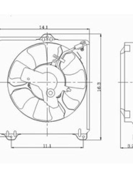 TO3113109 Cooling System A/C Condenser Fan Assembly Toyota RAV4 8859042021 1997 1998 1999 2000 88590