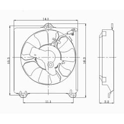 TO3113109 Cooling System A/C Condenser Fan Assembly