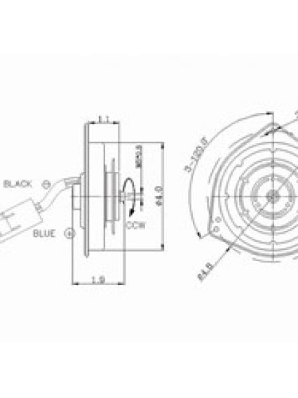 TO3116102 Radiator Fan Motor