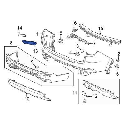 HO1046115 Driver Side Front Bumper Cover Molding