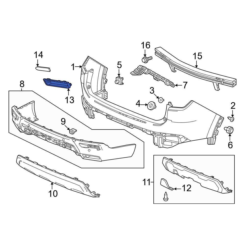 HO1046115 Driver Side Front Bumper Cover Molding